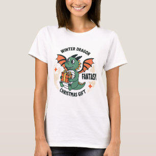 Camiseta Calma Dragão de inverno com Fantasia de Presente