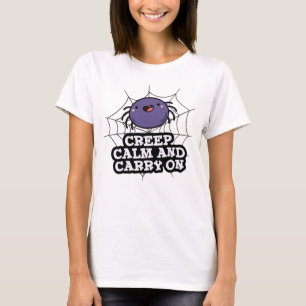 Camiseta Calma E Carregar De Aranha Engraçada