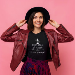 Camiseta Calma - ele é solteiro... Darcy (texto em branco)