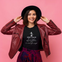 Camiseta Calma - ele é solteiro... Darcy (texto em branco)