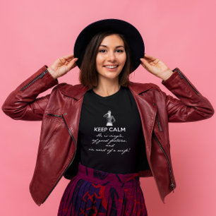 Camiseta Calma - ele é solteiro... Darcy (texto em branco)