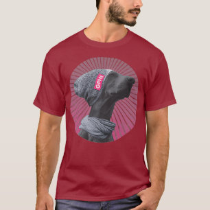 Camiseta Calma Engraçado Cachorro-Hipster Penoso Quente-Ros