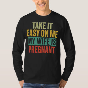Camiseta Calma, Minha Mulher Está Grávida, Engraçada Pai V