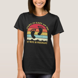 Camiseta Calma, Minha Mulher Está Grávida Novo papai.