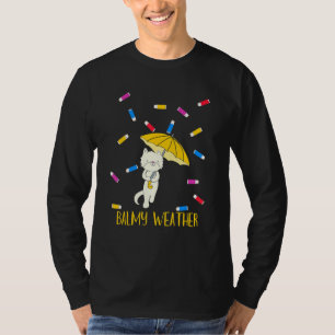 Camiseta Calma Pó Chovendo Pancos Pancos Gráfico de Gatos