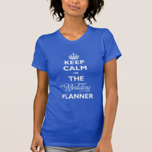 Camiseta Calma, sou o Texto Branco do Planejador de Casamen