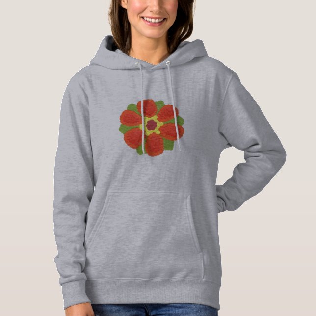 Camiseta Calor básico, de capuz, de mulher fumante (Frente)