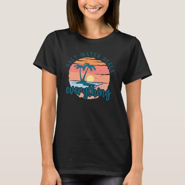 Camiseta Calores de água salgada" design (Frente)