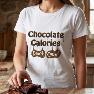 Camiseta Calorias de Chocolate Não Contem Dieta Engraça
