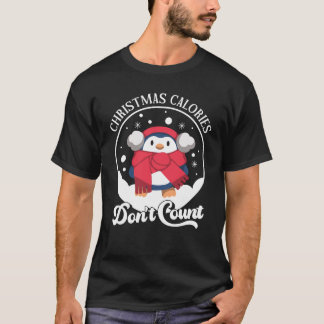 Camiseta Calorias de Natal Não Contem | Pinguim-Cuja