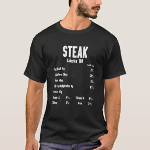 Camiseta Calorias do Bife Carne de Bife Crua Comida Carne d