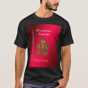 Camiseta Calorie t shirt Natal Engraçado Dizer Tee Graphic