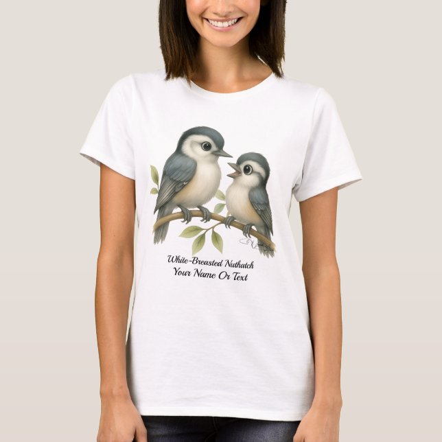 Camiseta Caloroso Nuthatch Branco (Frente)