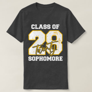 Camiseta Calouro da turma de 2028 voltando às aulas do ensi