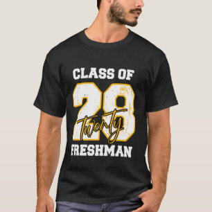 Camiseta Calouro da turma de 2028 voltando às aulas no ensi