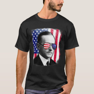 Camiseta Calvin Coolidge USA Bandeira 4 De Julho