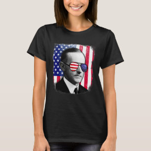 Camiseta Calvin Coolidge USA Bandeira 4 De Julho