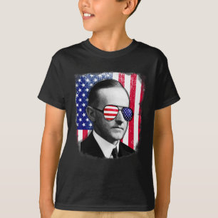 Camiseta Calvin Coolidge USA Bandeira 4 De Julho