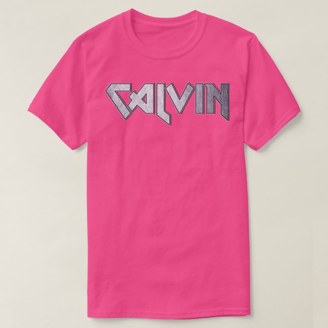 Camiseta Calvin de metal pesado (Frente do Design)