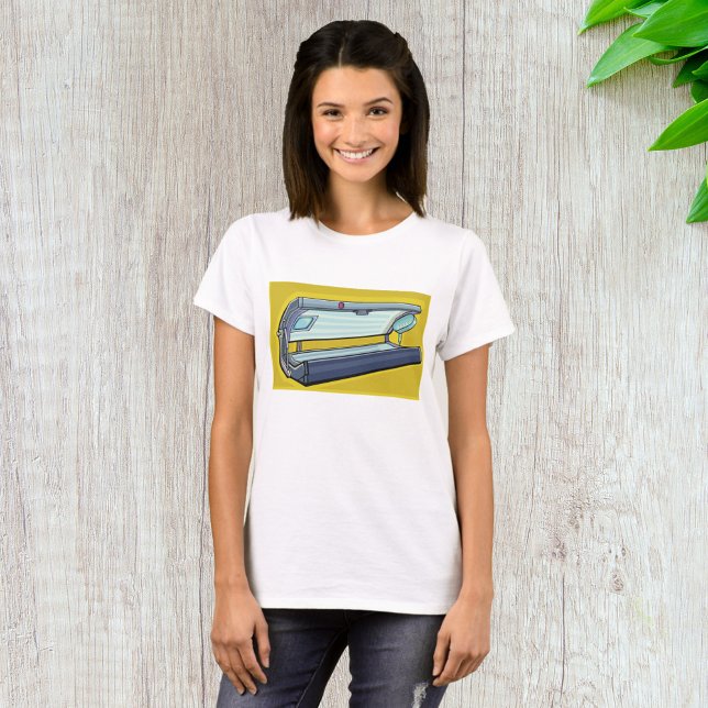 Camiseta Cama de Bronzeamento Retro Spa (Criador carregado)