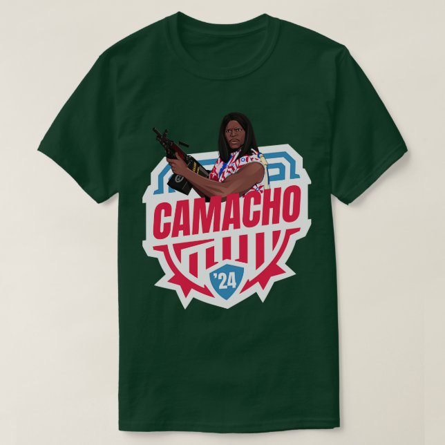 Camiseta Camacho 2024 Idiocracia (Frente do Design)