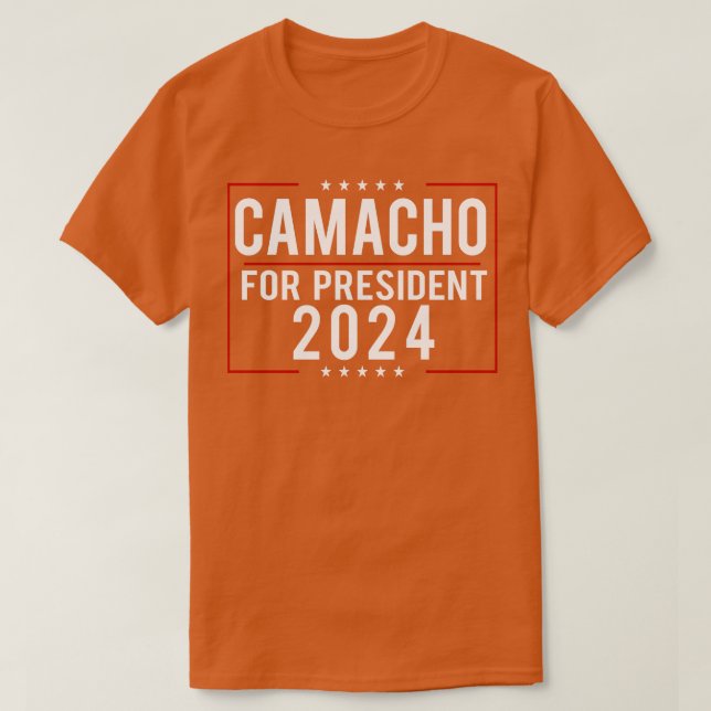 Camiseta Camacho para a Idiocracia 2024 (Frente do Design)