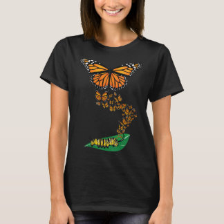 Camiseta Camada Colorida Das Mulheres A Monarcar A Borbolet