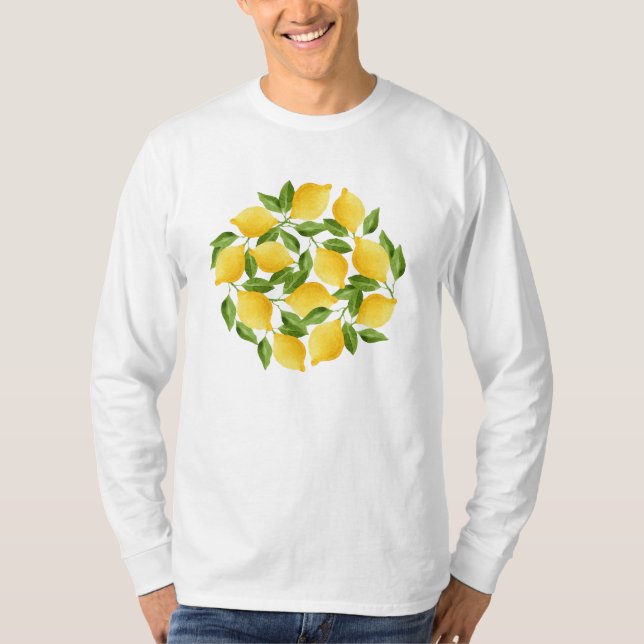 Camiseta Camada de limões de aquarela (Frente)