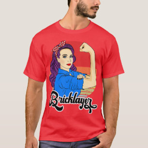 Camiseta Camada de tijolos Mulher Presente Vintage Bricklay