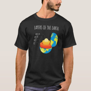 Camiseta Camadas De Crosta Da Terra Da Ciência Da Geologia 