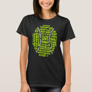 Camiseta Camadas de Tênis Legal da Nuvem de Bola de tênis