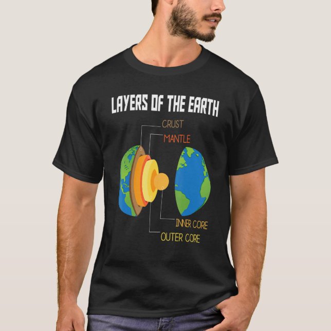 Camiseta Camadas Do Professor De Ciência Da Terra Em Geolog (Frente)