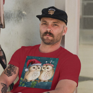 CAMISETA CAMADAS-T DE CHRISTMAS OWL OWLS