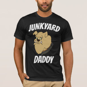 CAMISETA CAMADAS T DE PAI BULLDOG, PAI DE JUNKYARD