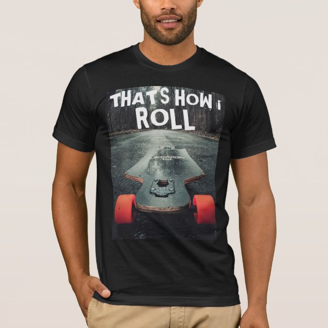 CAMISETA CAMADAS-T LONGBOARD LONGBOARD DE SKATEBOARDER (Frente)