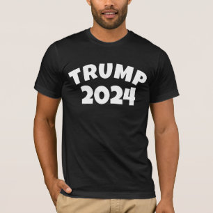 CAMISETA CAMADAS-T PRETAS DO TRUMP 2024