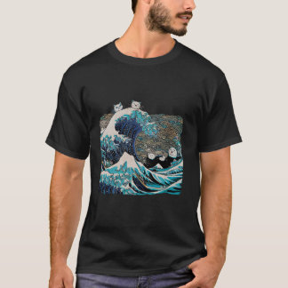 Camiseta Camala Blue Cats Wave Para Kamala Cat Damas Wave O