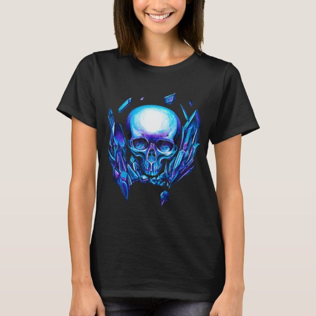 Camiseta Camaleão azul crânio (Frente)