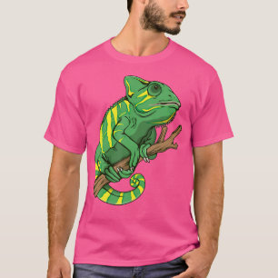 Camiseta Camaleão Bonito Desenhando Camaleões de Arte