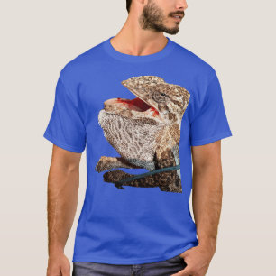 Camiseta Camaleão com arte vetorial de barreira aberta