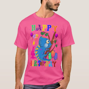 Camiseta Camaleão De 4 Anos De Idade