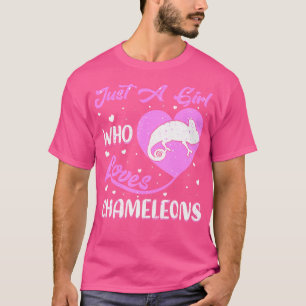 Camiseta Camaleão em forma de coração, apenas uma garota qu