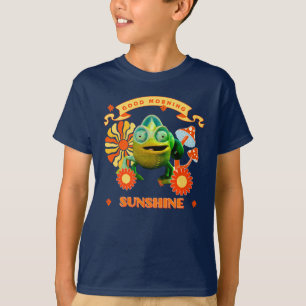 Camiseta Camaleão Engraçado Bom Dia Sol Retro Arte