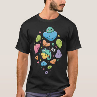 Camiseta Camaleão Engraçado de Escalada em Rocha Bouldering