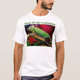 Camiseta Camaleão Engraçado Verde Mas Não Um Novato