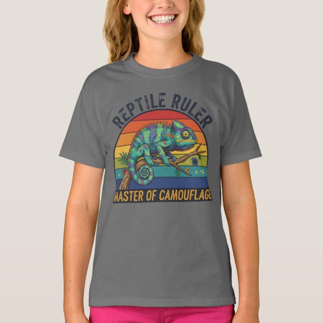 Camiseta Camaleão Governante Réptil (Frente)