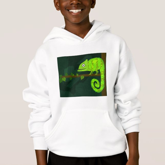 Camiseta Camaleão verde fofo (Frente)