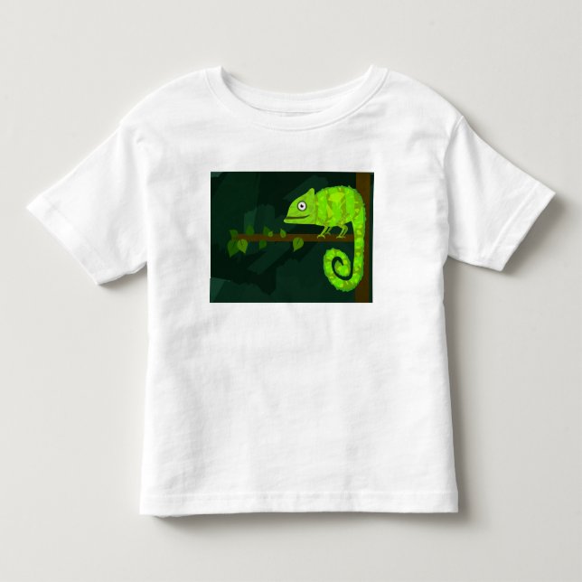 Camiseta Camaleão verde fofo (Frente)