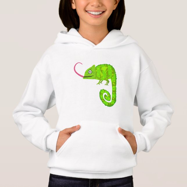 Camiseta Camaleão verde fofo (Frente)