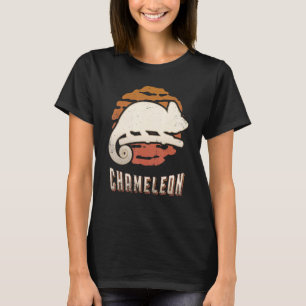 Camiseta Camaleão Vintage Retro Clássico Animal Pôr do Sol